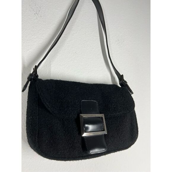 BECHAMEL BAGUETTE CLOTH HANDBAG Hobo Black - Picture 4 of 14